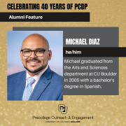Michael Diaz, PCDP alumni