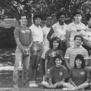 Students and staff during PCDP's 1985 summer program at CU Boulder.  Chris Pacheco is standing at far left.