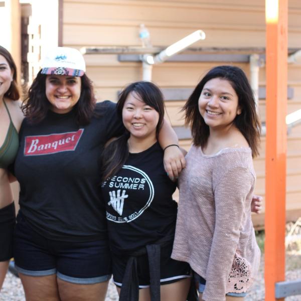 People who fell in the water while rafting: Anna Ritz, Rachel Boyce, Carmen Marxuach, Kristin Jihye Oh, Alina Naomi