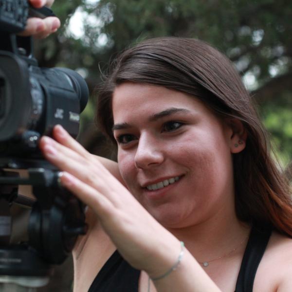 Rachel Boyce, playing with a camera, taught by Paul Dougherty and Gino