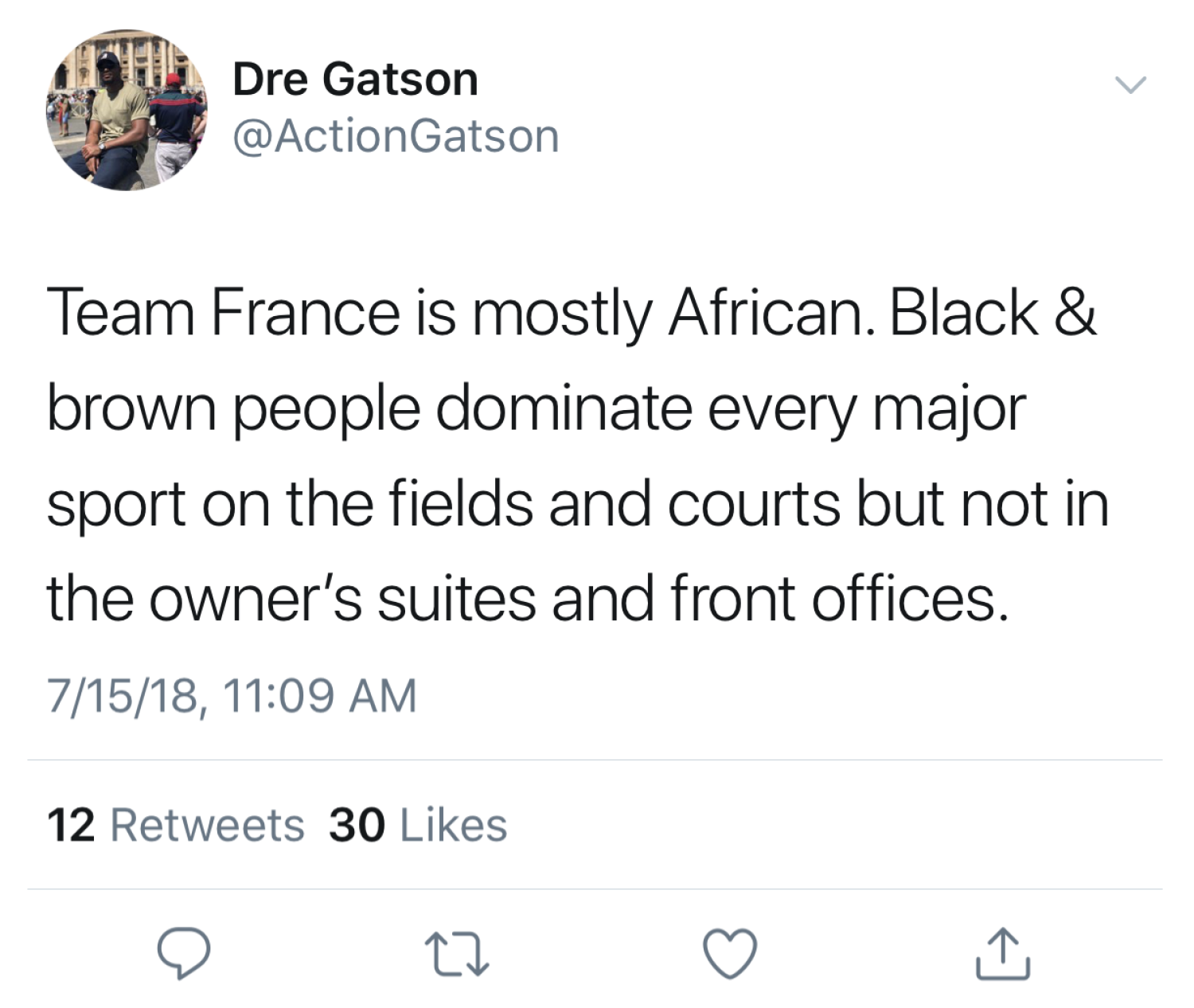 Dre Gaston tweet