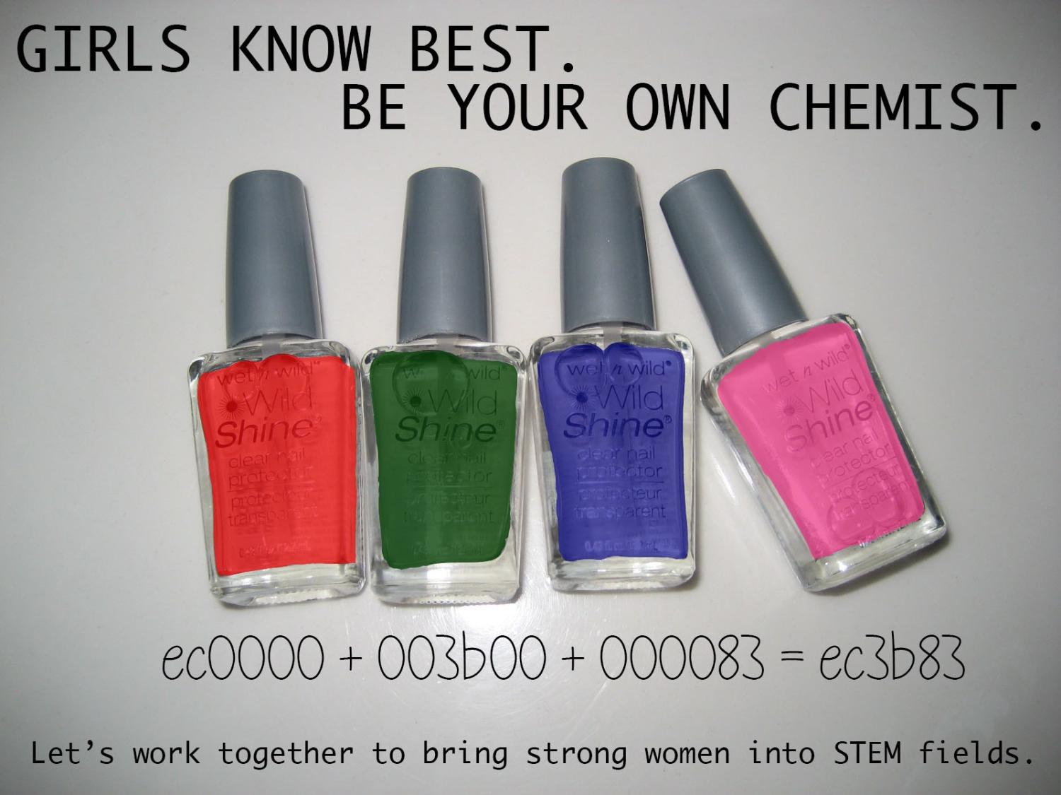 Nail polish advertisement: Women in STEM