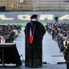Picture from Chancellor's point-of-view looking out to the crowd of graduates.