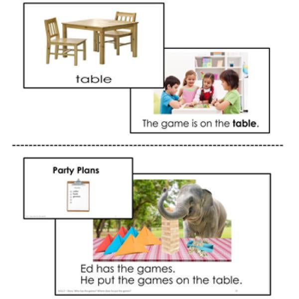 learned picture card of a table 