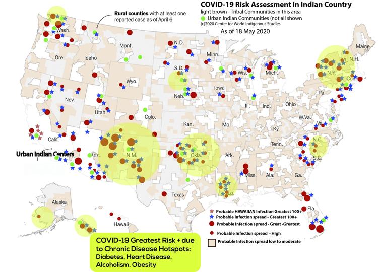 CWIS Map of Coronavirus in Indian Country