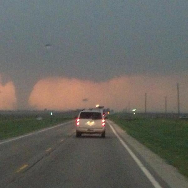 Intercepting the Rozel, Kansas tornado with the Center for Severe Weather Research (CSWR) team on 18 May 2013 as part of the ROTATE project. The goal was to collect radar data and low-level wind data on the tornado environment closest to the surface. This was Josh Aikins' first tornado experience.