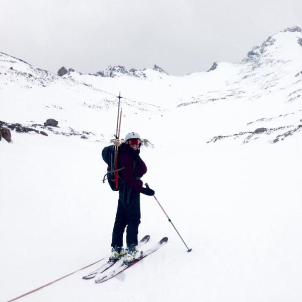 Heading out to take depth measurements using probe/GPS during the 2015 Niwot Ridge Snow Survey within the Green Lakes Valley watershed.