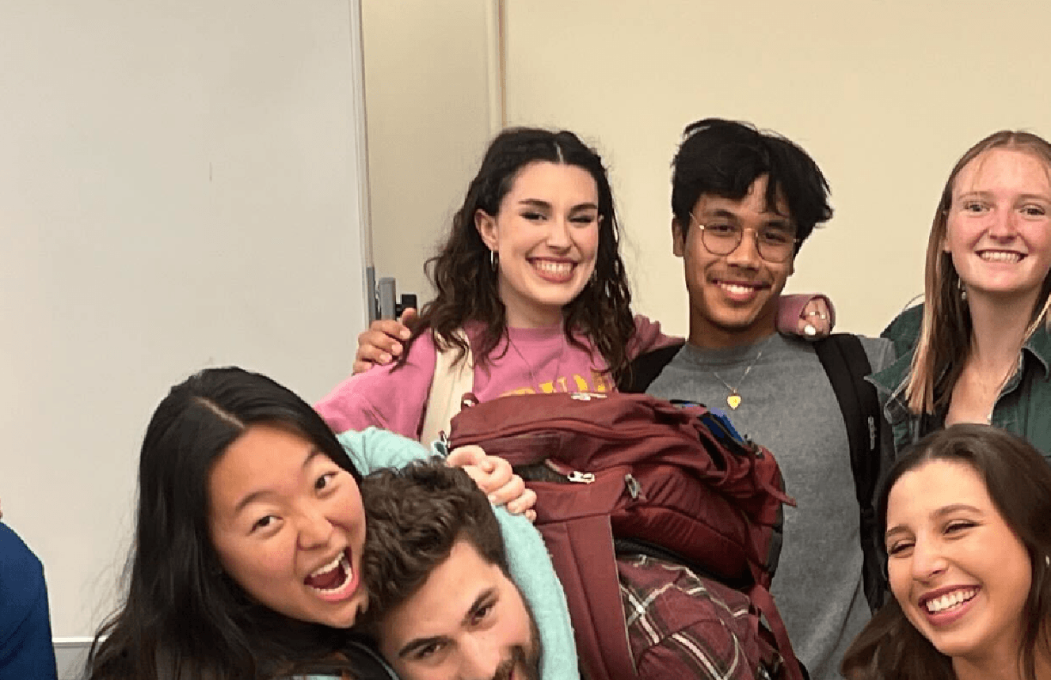 Tori surrounded by a group of other mentors