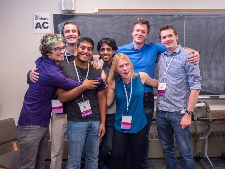 Aidan celebrating with other LA Mentors