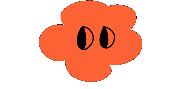 animated orange character waving