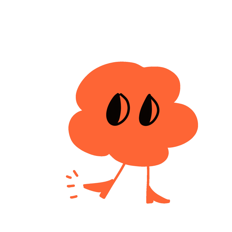 little orange blob dancing