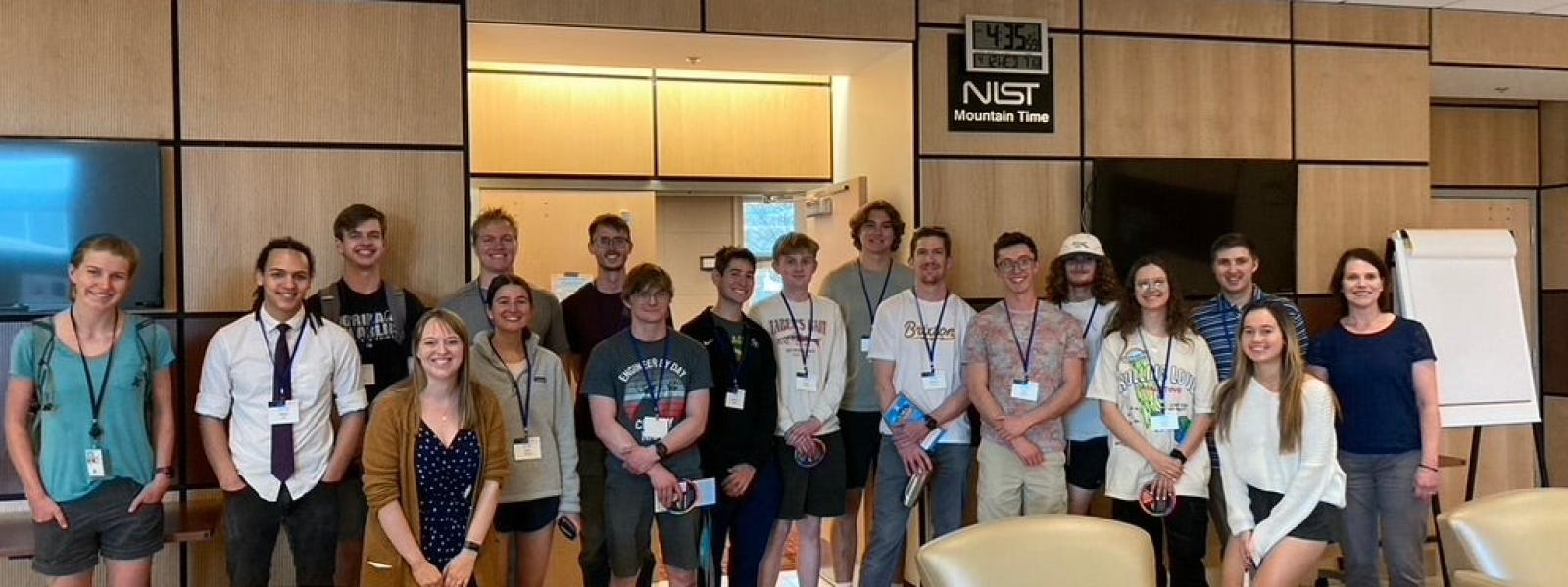 Group of students pictured at NIST