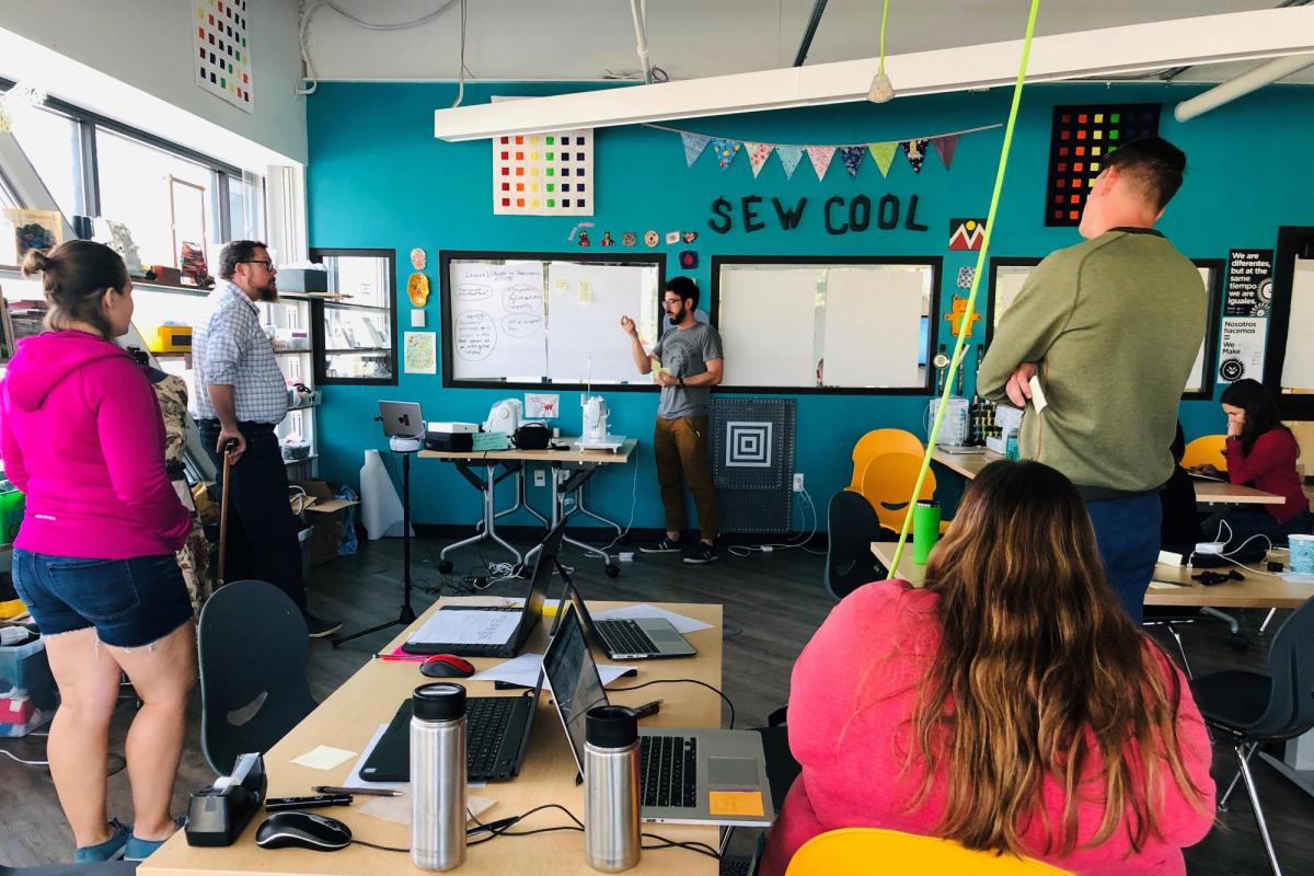 Teachers working on sensor immersion