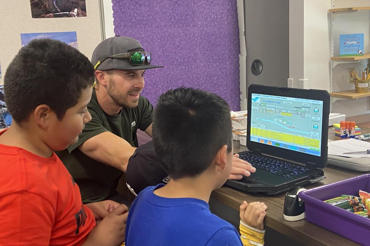 Mentors working with youth