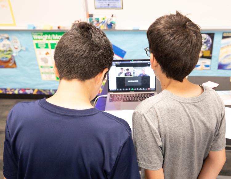 Youth working on project