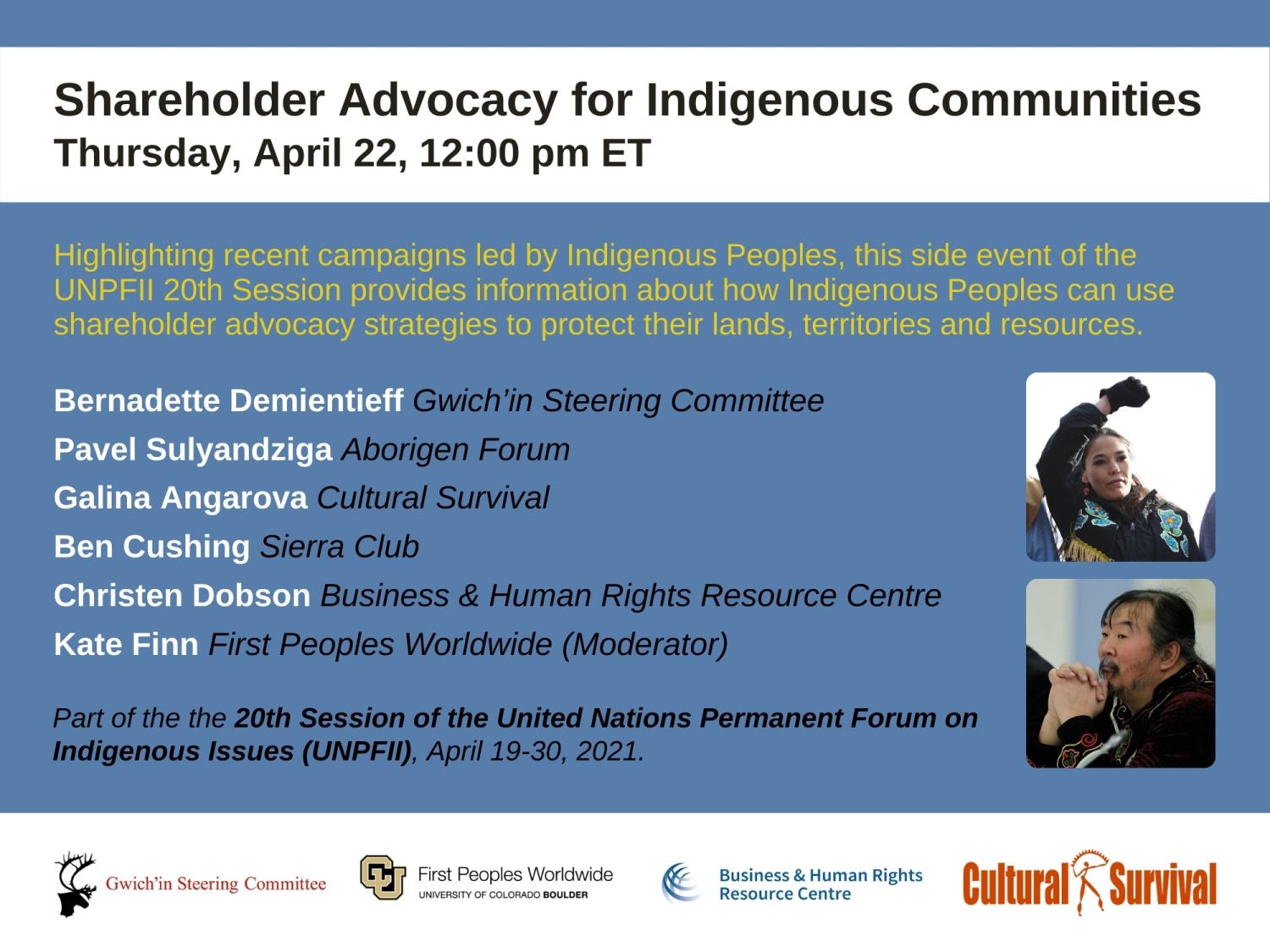 UNPFII Side Event April 22 Card