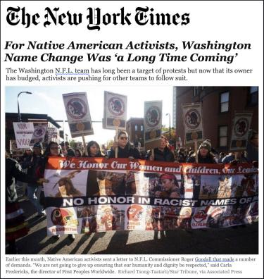 NYT WFT Name Retirement Article