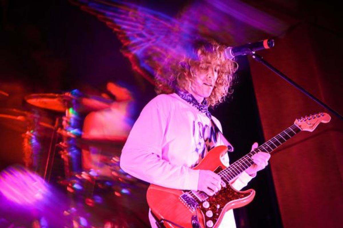artist performing to crowd