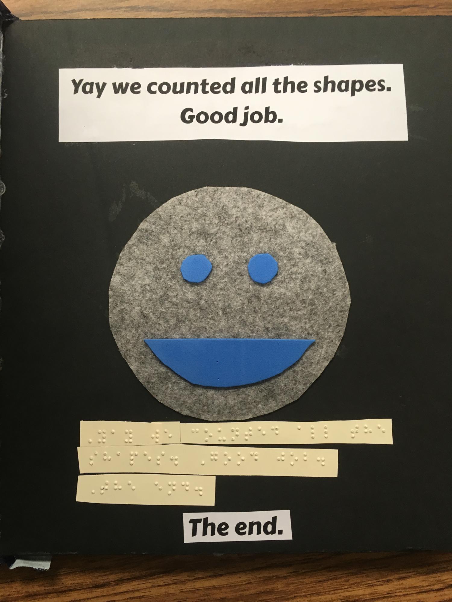 Page showing a smiley face for finishing the book.