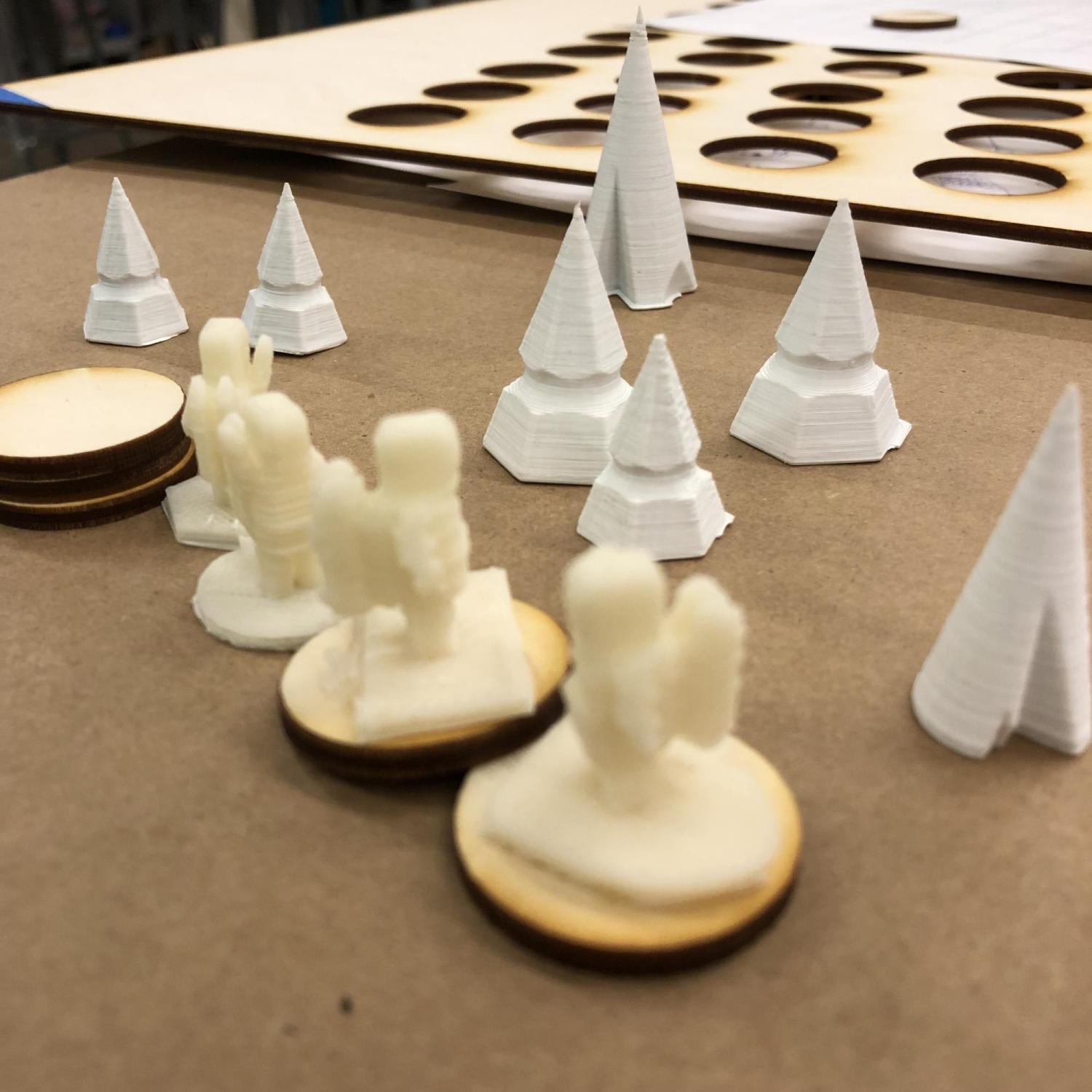 3D printed trees as playing pieces