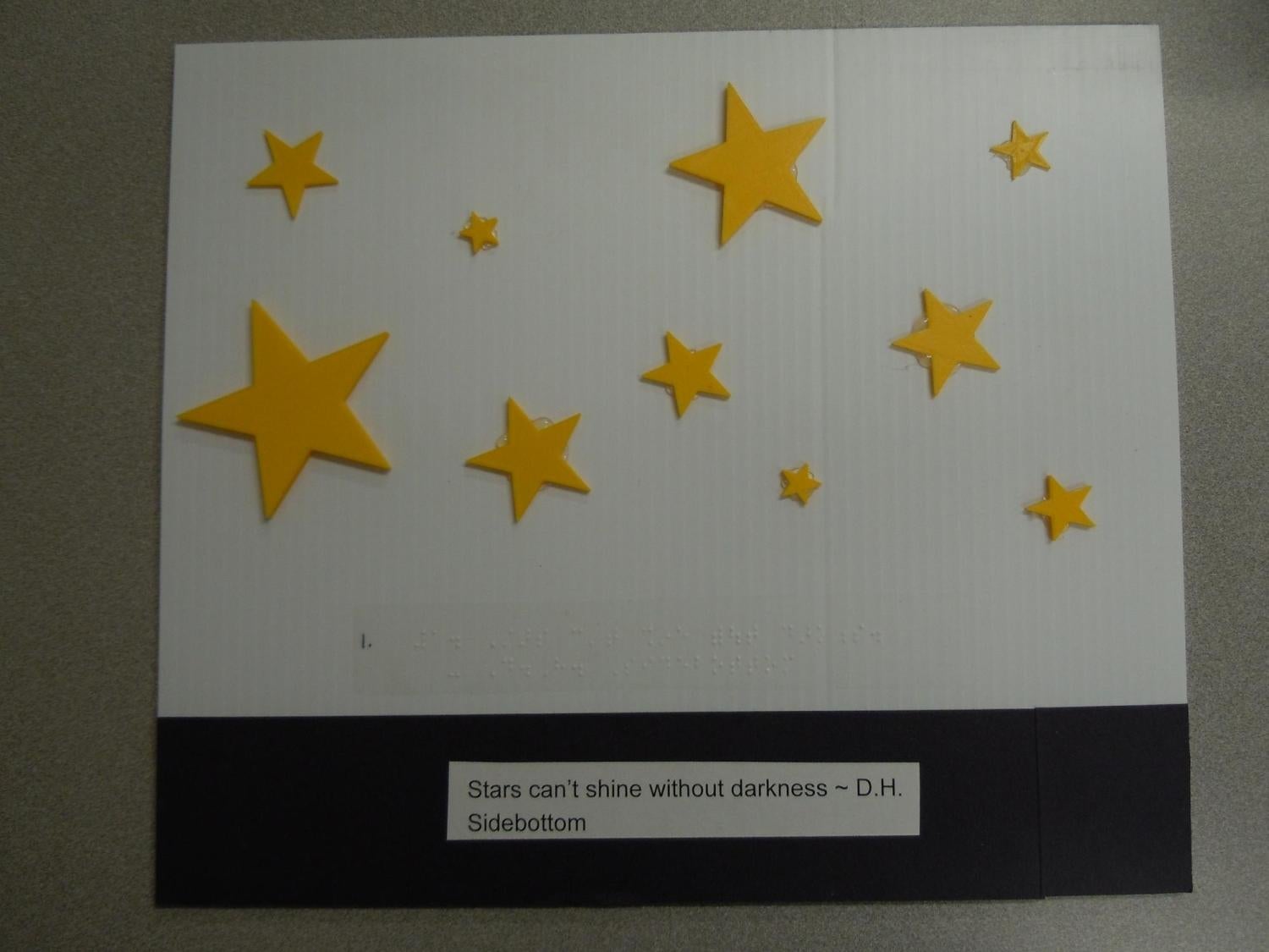 3D printed stars of different sizes