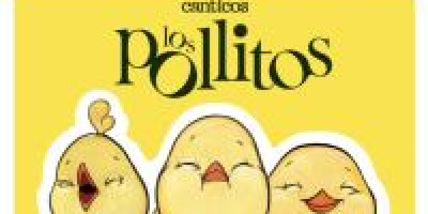Book cover for Los Pollitos showing three baby chicks