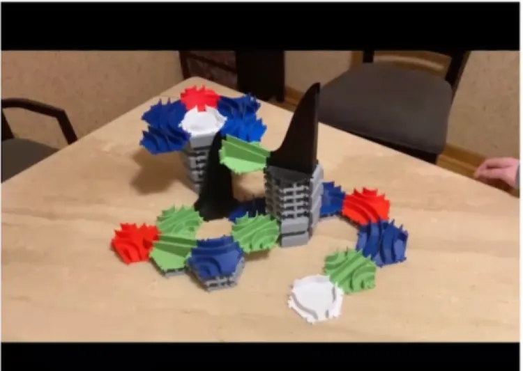 3D printed hex marble game
