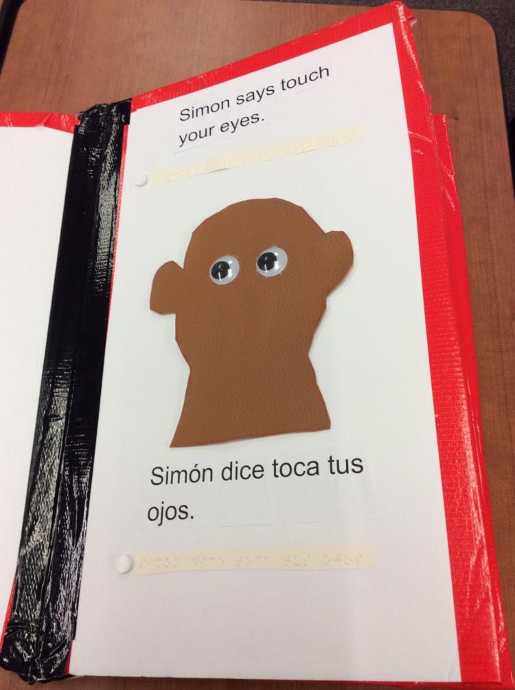 Page showing head outline with google eyes.