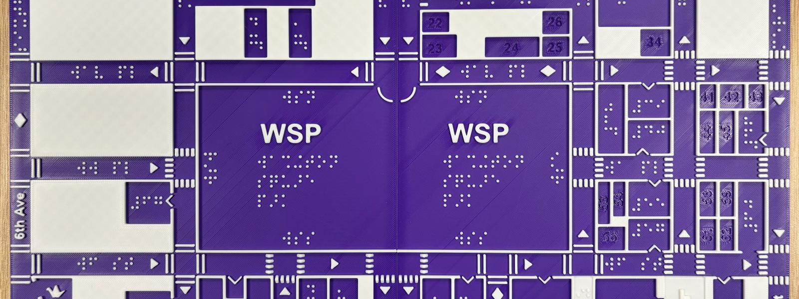 3D printed Accessible Map for blind intern