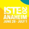Yellow abstract logo for ISTE 2020 conference