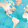 map of the world showing locations of conference participants