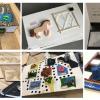 six different tactile projects and books made by BBB students