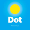 Book cover of Dot by Patricia Intriago showing yellow dot on blue background