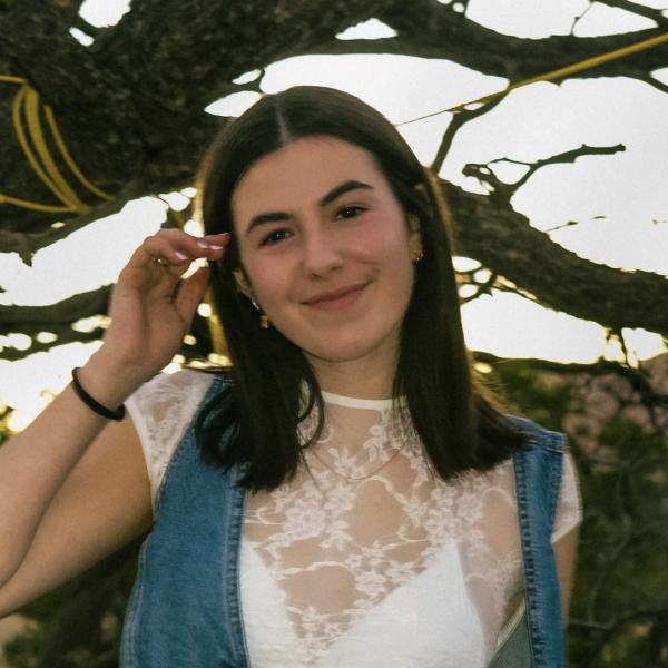 Jenna Standing in Front of Tree
