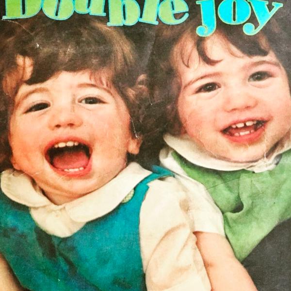 Old newspaper headline shows John and I after being born, surviving Twin-to-Twin Transfusion Syndrome.
