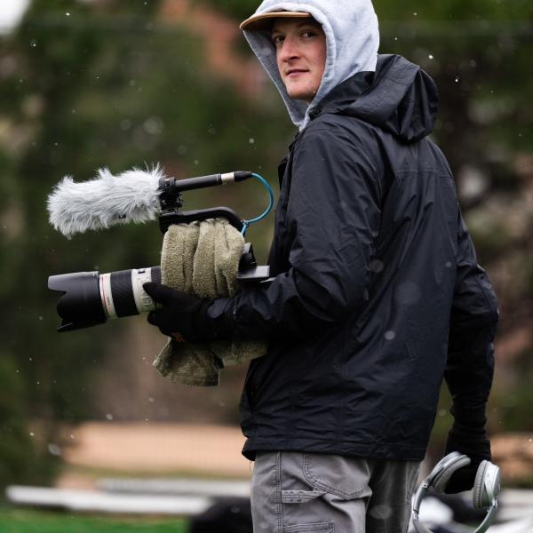 Owen Holding Camera