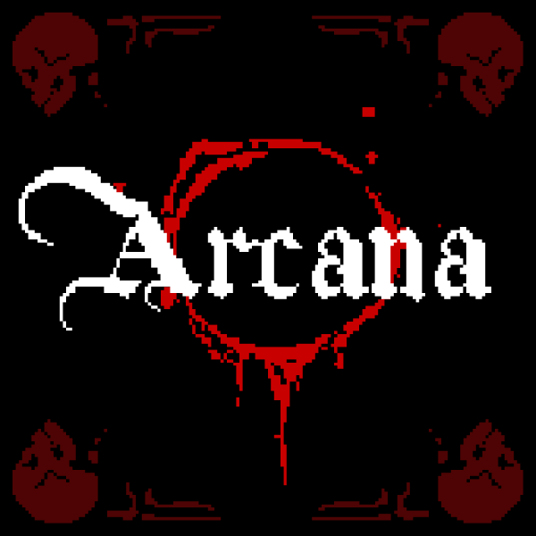 white text on red background