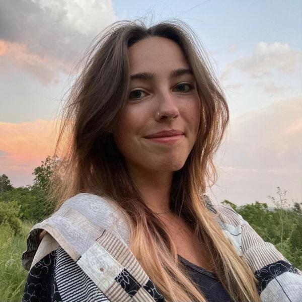 woman in a field
