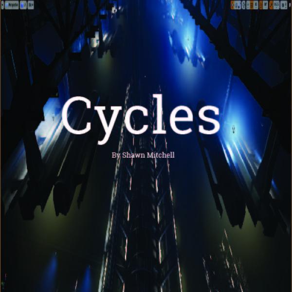 Cyberpunk cover art with text "Cycles"