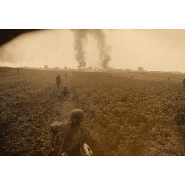 Battleground with soldier