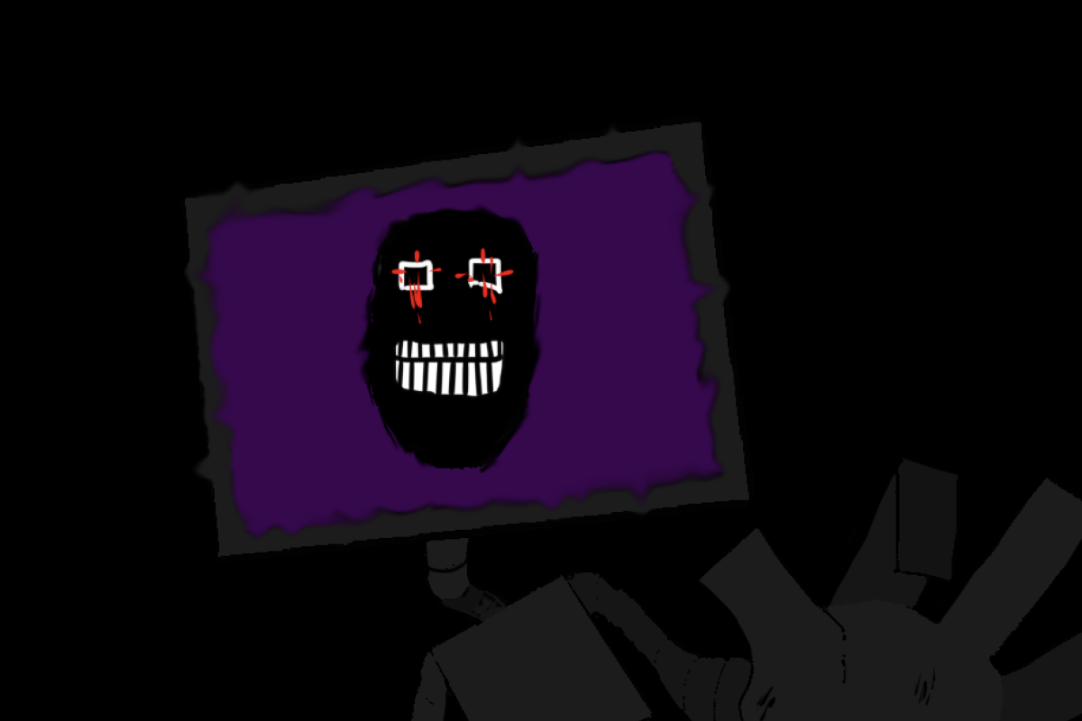 Robot with head in TV waving