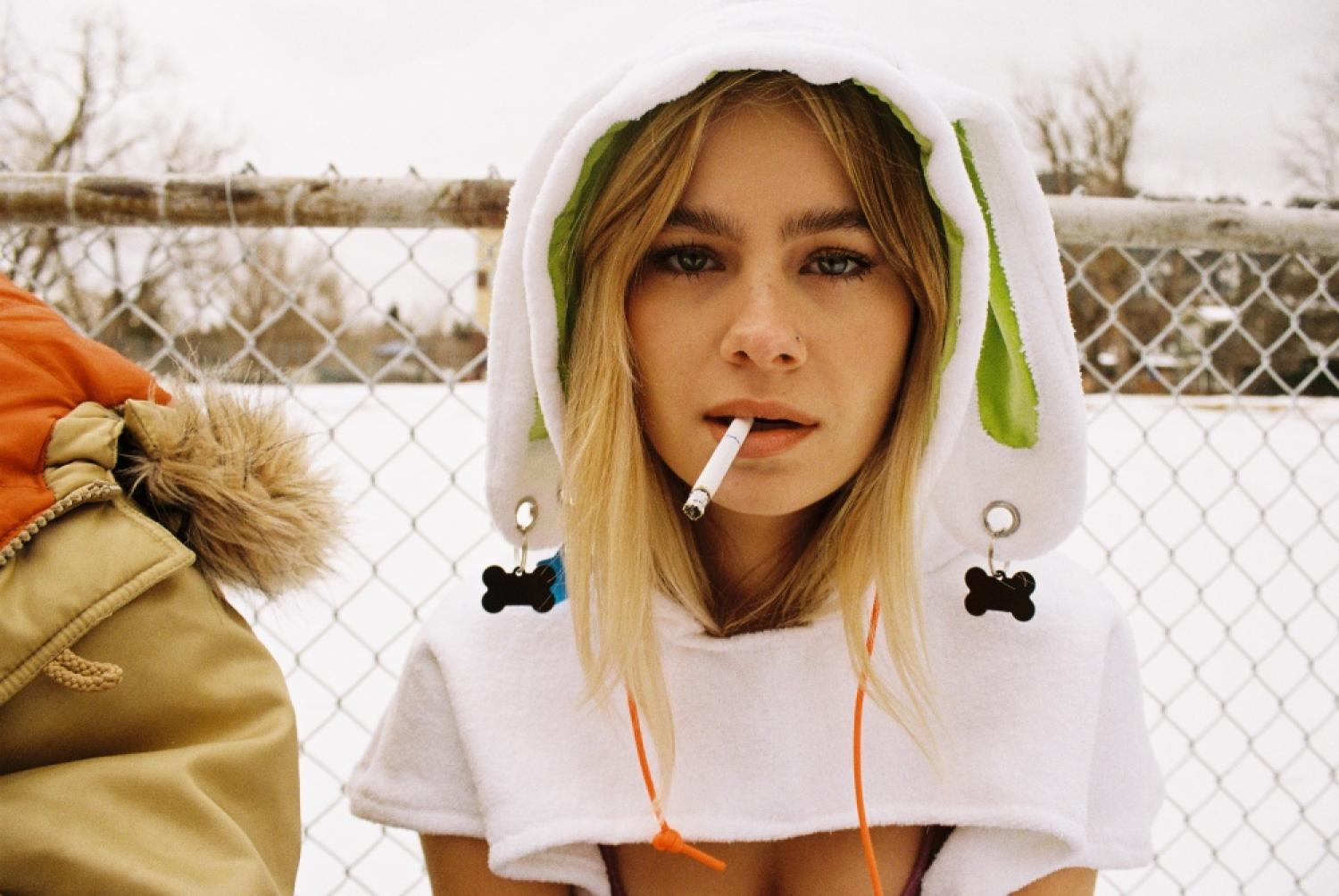 cigarette and Bunny hat