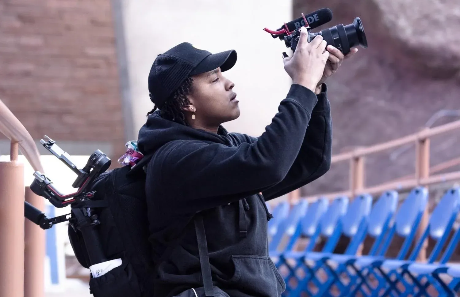 Man holding camera