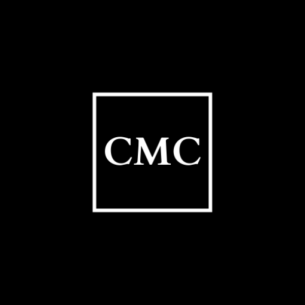 Black and white logo with "CMC" 