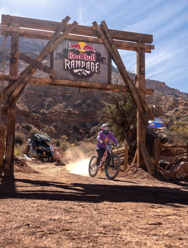 Internationally renowned action sports commentator Selema Masekela delivering his opening remarks for the RedBull x ESPN broadcast of Red Bull Rampage 2024.