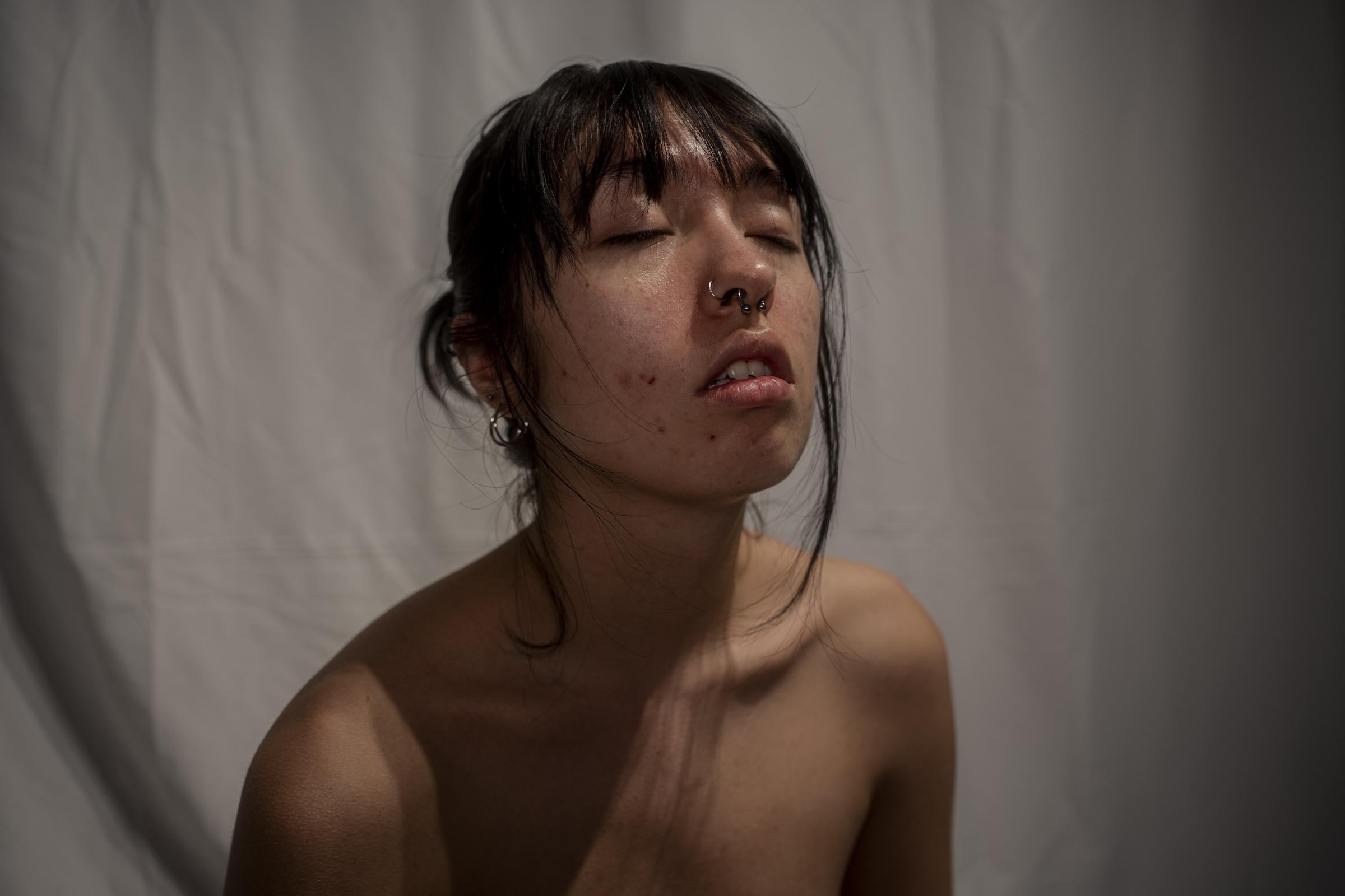 his is one of the cleanest color head shots I was able to take and I think it perfectly resembles the tranquility I now feel within myself about my body and making peace with the confidence my body deserves. It is almost like just breathing in a breath of fresh air and I think that this image visually represents that emotion.
