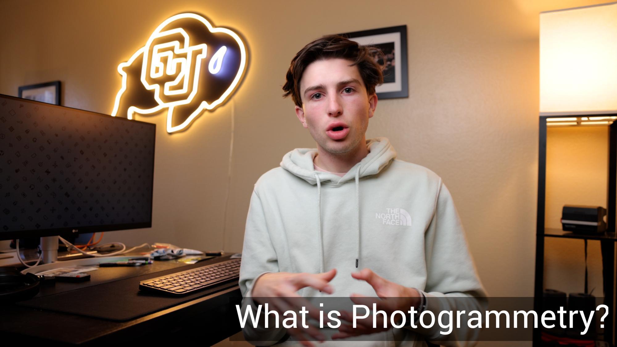 Picture of video creator at desk
