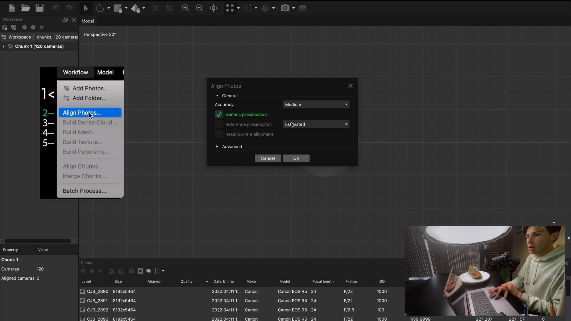 Metashape software