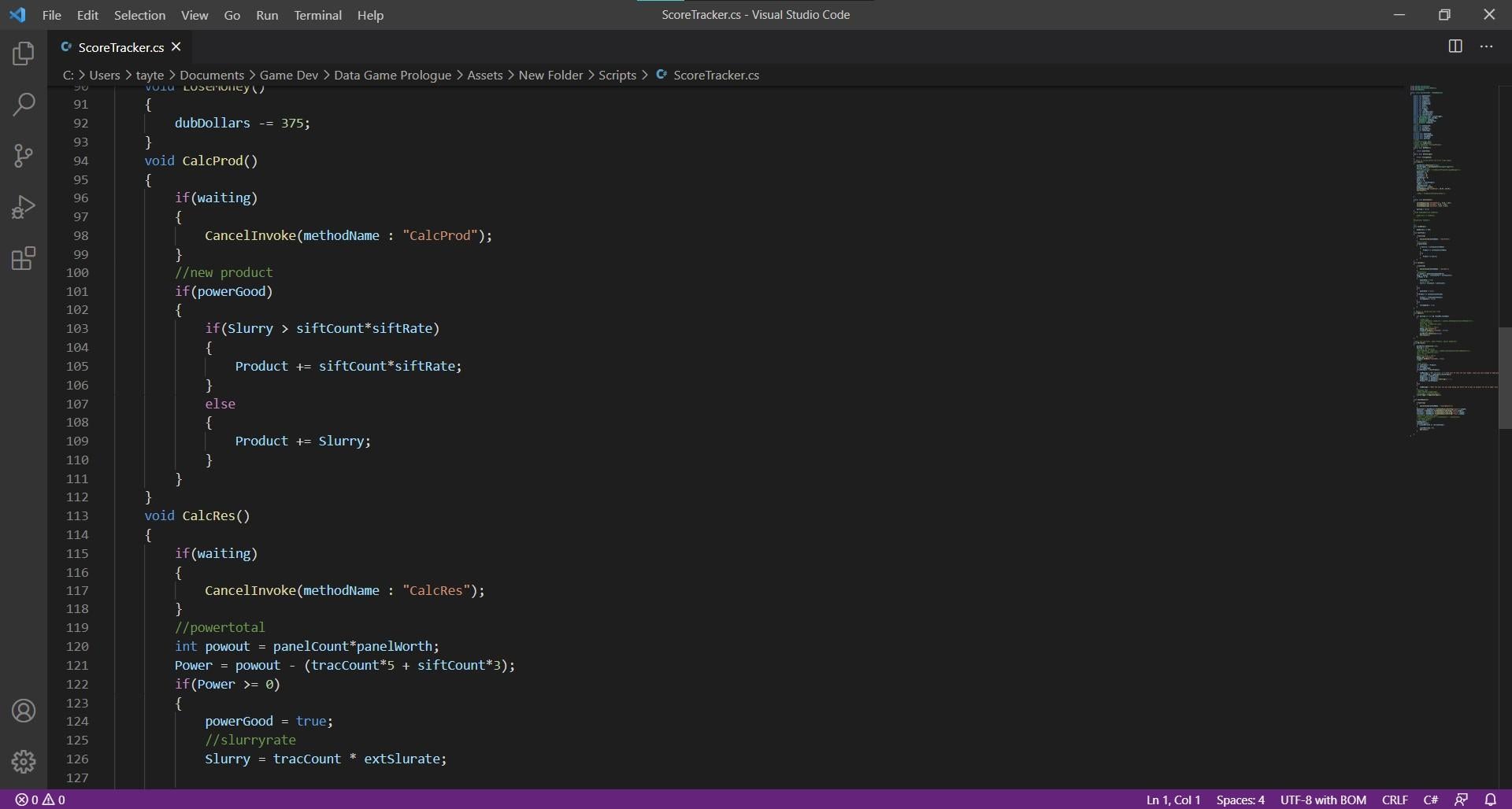 Game interface code working in progress