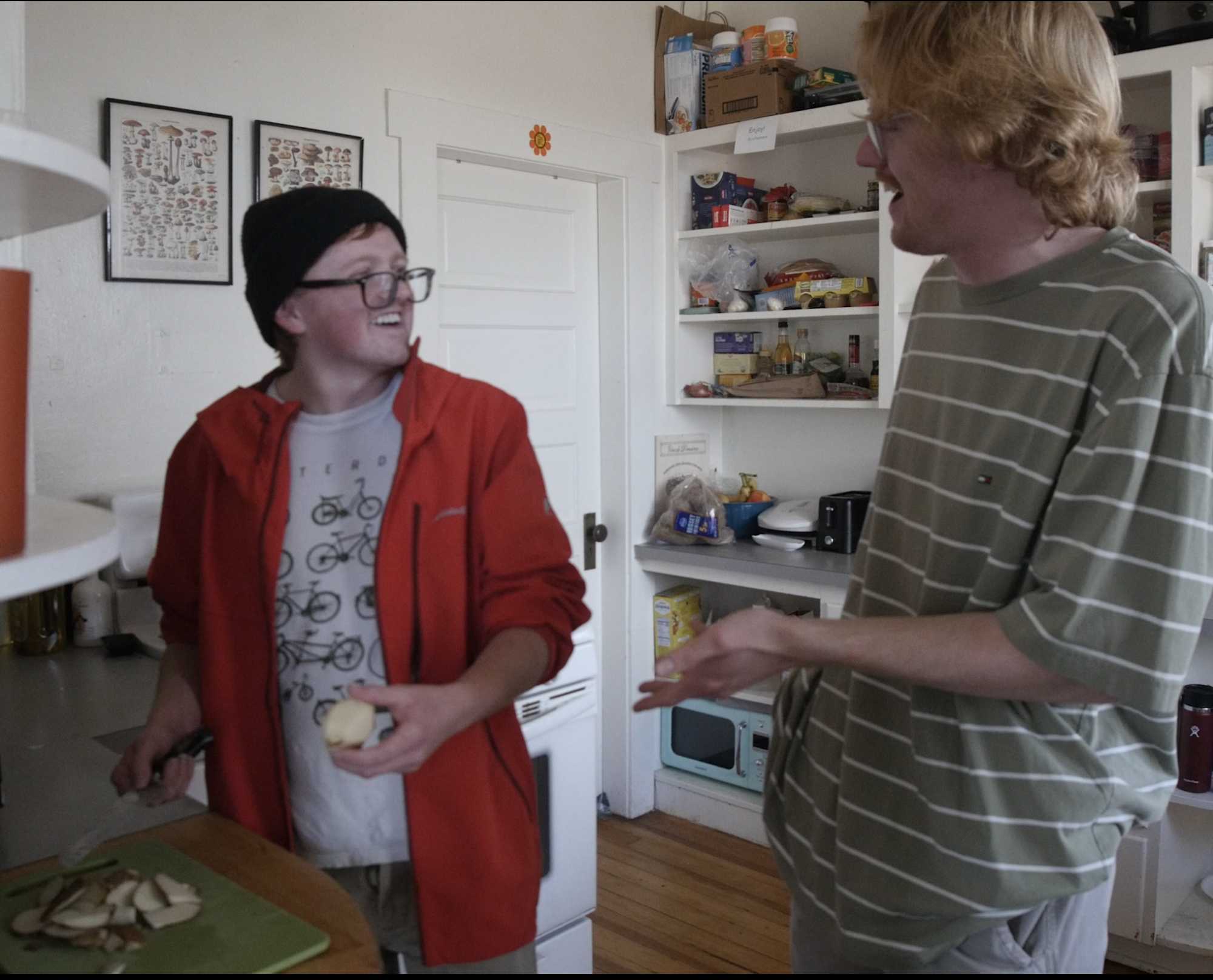 Behind the scenes of Logan and Conor in the kitchen